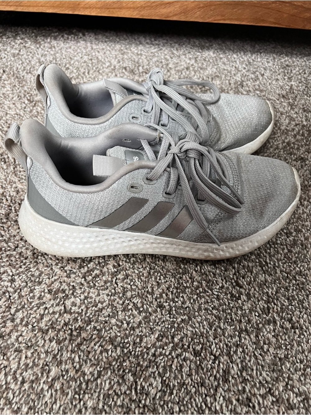 Adidas Gray Women's Athletic Lace-Up